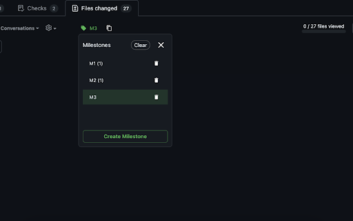 GitHub Milestones  from Chrome web store to be run with OffiDocs Chromium online