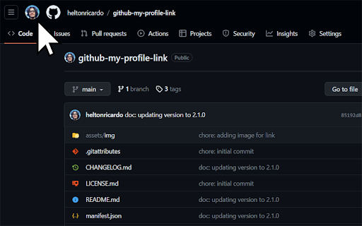 GitHub: My Profile Link  from Chrome web store to be run with OffiDocs Chromium online