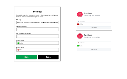 GitHub Online Indicator  from Chrome web store to be run with OffiDocs Chromium online