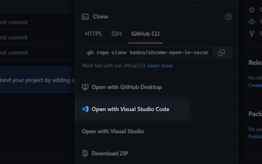 GitHub open in VS Code  from Chrome web store to be run with OffiDocs Chromium online