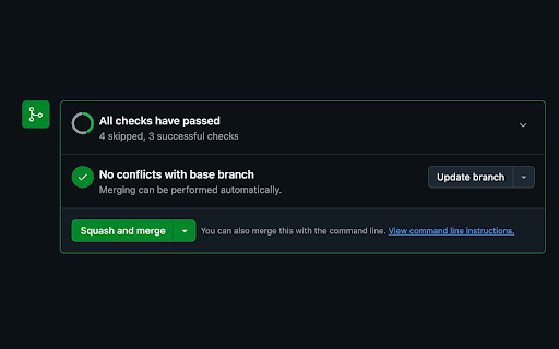 GitHub PR Merge Button Customizer  from Chrome web store to be run with OffiDocs Chromium online