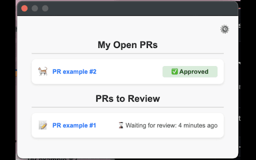 GitHub PR Notifier  from Chrome web store to be run with OffiDocs Chromium online