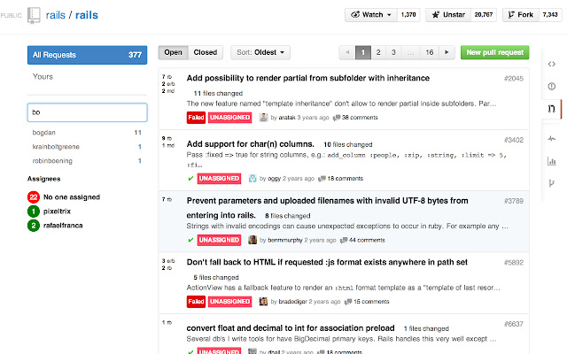 Github PR Sanity  from Chrome web store to be run with OffiDocs Chromium online