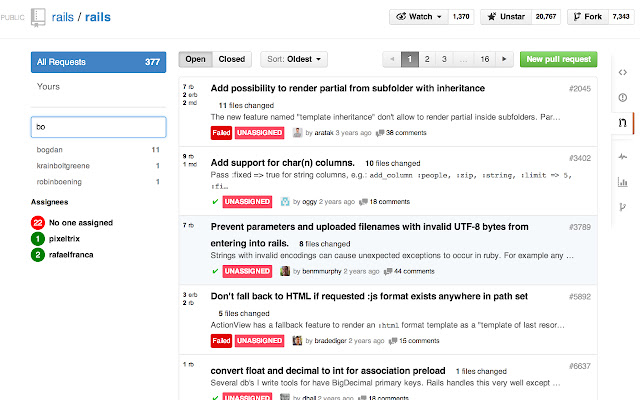 Github PR Sanity จาก Chrome เว็บสโตร์ที่จะรันด้วย OffiDocs Chromium ทางออนไลน์