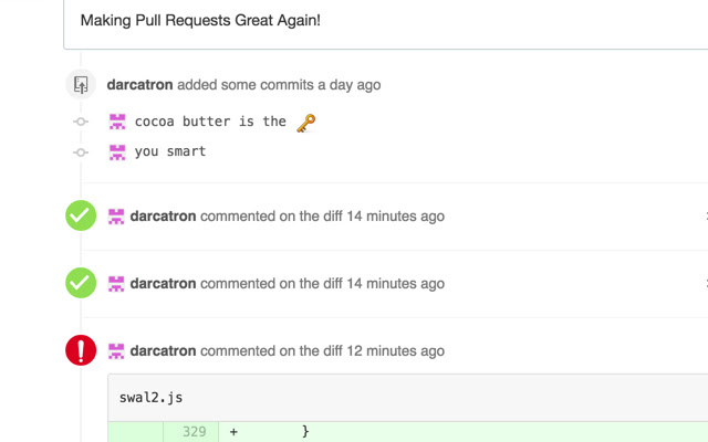 GitHub Pull Request Enhancement Suite  from Chrome web store to be run with OffiDocs Chromium online