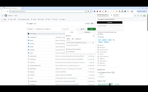 GitHub Repository Downloader  from Chrome web store to be run with OffiDocs Chromium online
