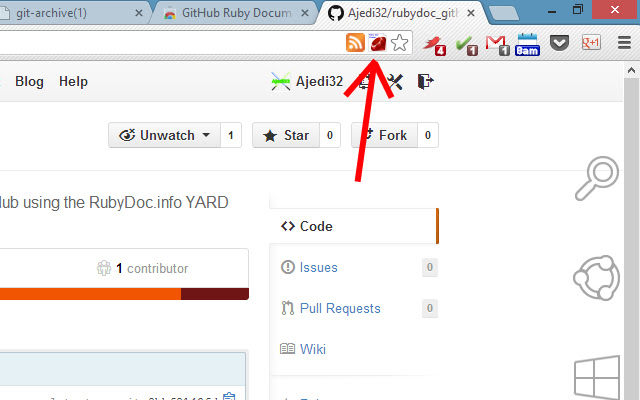 GitHub Ruby Documentation Viewer  from Chrome web store to be run with OffiDocs Chromium online
