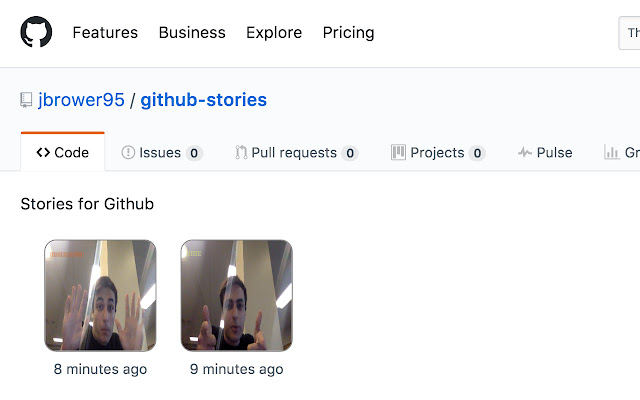 Github Stories  from Chrome web store to be run with OffiDocs Chromium online