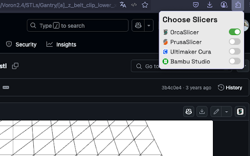 Github to slicer  from Chrome web store to be run with OffiDocs Chromium online