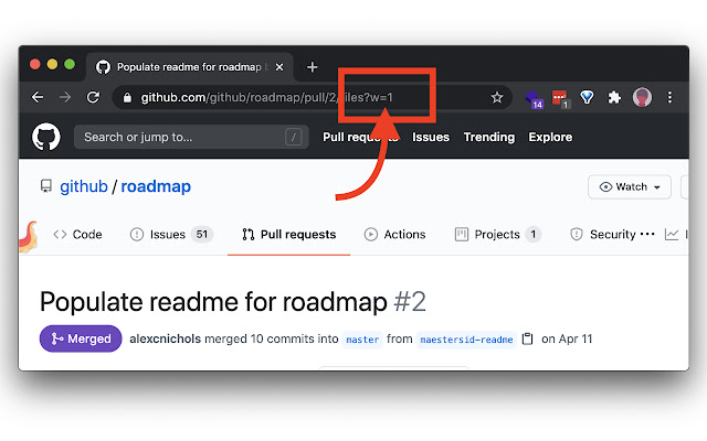 GitHub Whitespace  from Chrome web store to be run with OffiDocs Chromium online