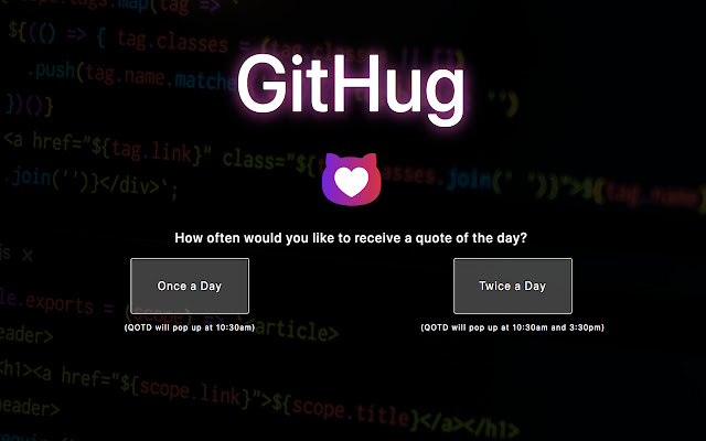 GitHug QOTD  from Chrome web store to be run with OffiDocs Chromium online