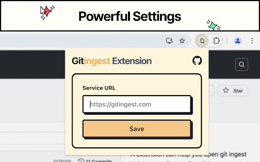 GitIngest Turn any Git repo to a LLM friendly prompt  from Chrome web store to be run with OffiDocs Chromium online