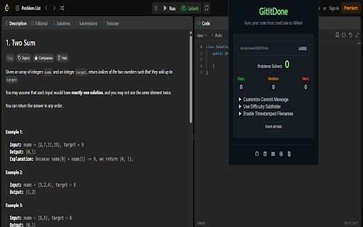 GitItDone  from Chrome web store to be run with OffiDocs Chromium online