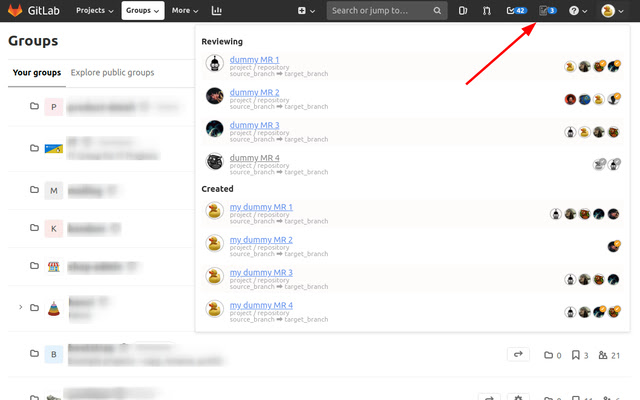 Gitlab MR summary  from Chrome web store to be run with OffiDocs Chromium online