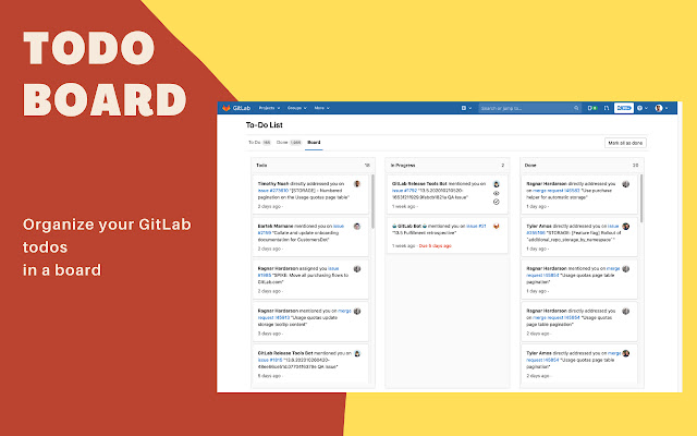 GitLab Todo Boards  from Chrome web store to be run with OffiDocs Chromium online