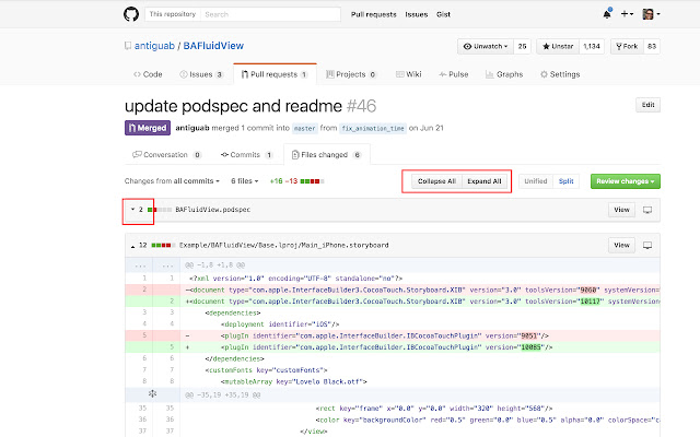 Git Pull Request File Collapse Extension  from Chrome web store to be run with OffiDocs Chromium online