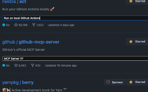 GitStars Memo  from Chrome web store to be run with OffiDocs Chromium online