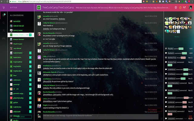 Gitter Theme  from Chrome web store to be run with OffiDocs Chromium online