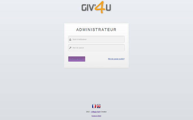 Giv4U Admin  from Chrome web store to be run with OffiDocs Chromium online