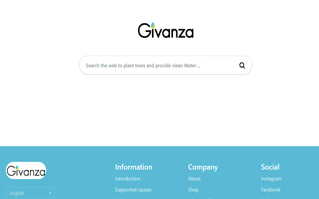 Givanza Our search engine is planting trees  from Chrome web store to be run with OffiDocs Chromium online