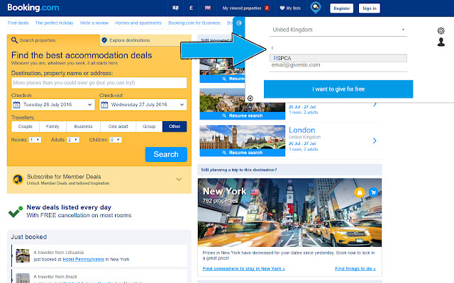 Givenio  from Chrome web store to be run with OffiDocs Chromium online