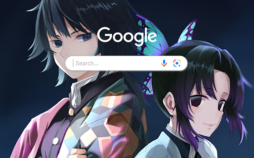Giyu and Shinobu Kimetsu no Yaiba Pillars Anime Theme  from Chrome web store to be run with OffiDocs Chromium online