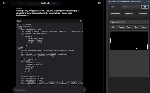 Gizmo: Code Editor and Preview Tool  from Chrome web store to be run with OffiDocs Chromium online