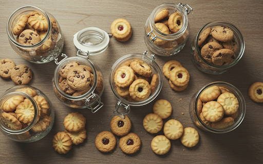Glass cookie jars  from Chrome web store to be run with OffiDocs Chromium online