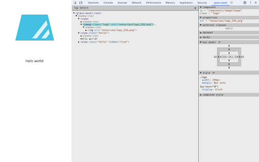 glass easel DevTools  from Chrome web store to be run with OffiDocs Chromium online