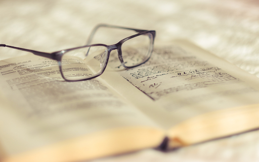 Glasses and book  from Chrome web store to be run with OffiDocs Chromium online