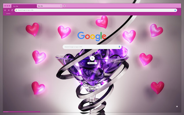 Glass with hearts  from Chrome web store to be run with OffiDocs Chromium online