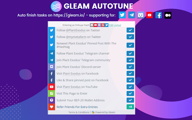 Gleam AutoTune  from Chrome web store to be run with OffiDocs Chromium online