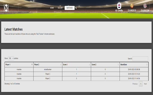 GLG Match Tracker  from Chrome web store to be run with OffiDocs Chromium online