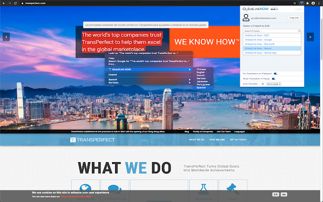 GlobalLink NOW  from Chrome web store to be run with OffiDocs Chromium online