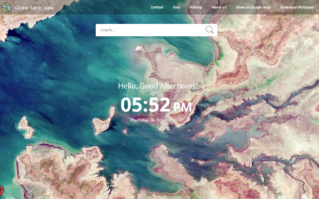 Globe Earth New Tab  from Chrome web store to be run with OffiDocs Chromium online