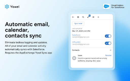 Gmail Addon for Salesforce  from Chrome web store to be run with OffiDocs Chromium online