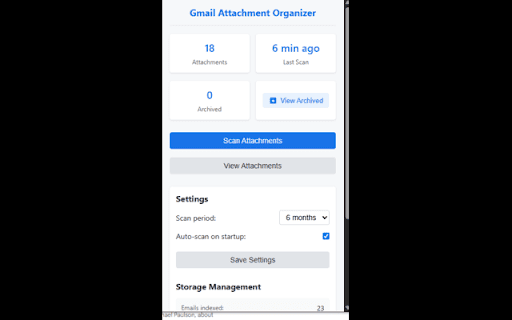 Gmail Attachment Organizer  from Chrome web store to be run with OffiDocs Chromium online