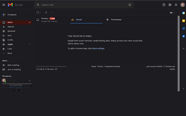 Gmail Dark Mode  from Chrome web store to be run with OffiDocs Chromium online