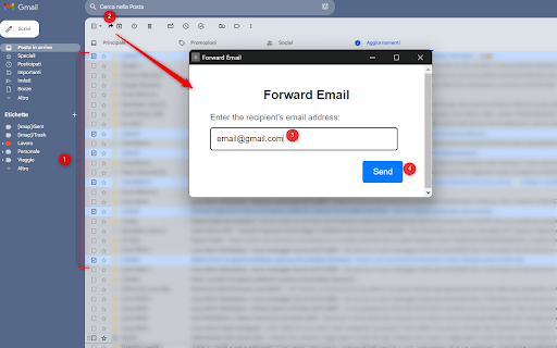 Gmail Email Forwarder  from Chrome web store to be run with OffiDocs Chromium online