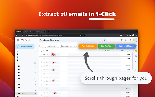 Gmail Emails Extractor  from Chrome web store to be run with OffiDocs Chromium online