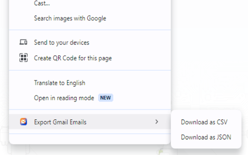 Gmail Exporter  from Chrome web store to be run with OffiDocs Chromium online