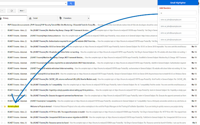 Gmail Highlighter  from Chrome web store to be run with OffiDocs Chromium online