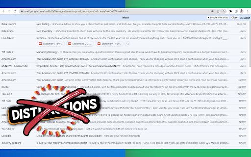 Gmail Inbox Zero by cloudHQ  from Chrome web store to be run with OffiDocs Chromium online