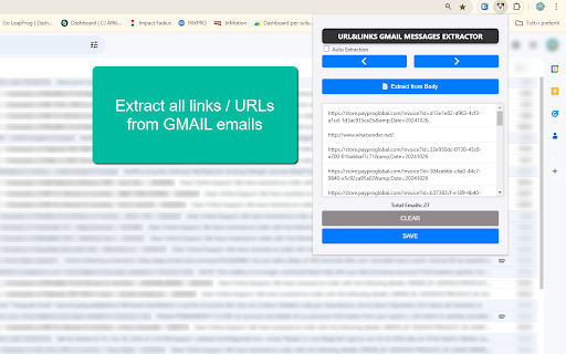 Gmail Links Extractor  from Chrome web store to be run with OffiDocs Chromium online