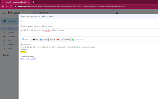 Gmail Mailot  from Chrome web store to be run with OffiDocs Chromium online