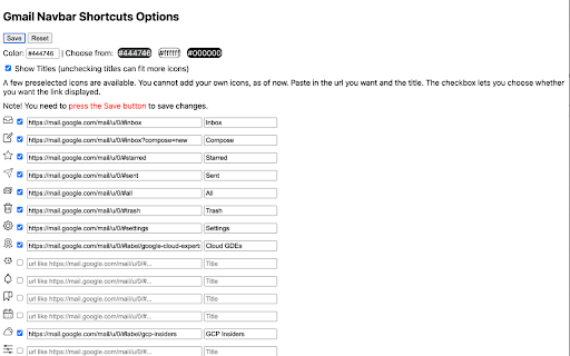 Gmail Navbar Shortcuts  from Chrome web store to be run with OffiDocs Chromium online