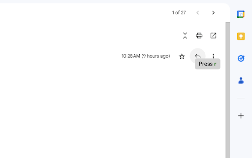 Gmail Shortcut Nudges  from Chrome web store to be run with OffiDocs Chromium online
