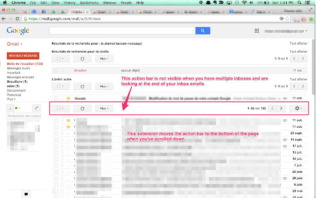 Gmail UI update  from Chrome web store to be run with OffiDocs Chromium online