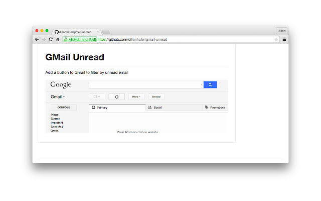 GMail Unread  from Chrome web store to be run with OffiDocs Chromium online