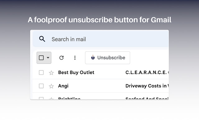 Gmail Unsubscribe bulk email unsubscription  from Chrome web store to be run with OffiDocs Chromium online